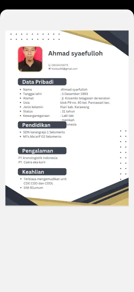 Mencari pekerjaan driver
