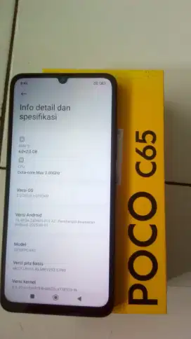 Di jual Hp POCO C65 RAM 6+2