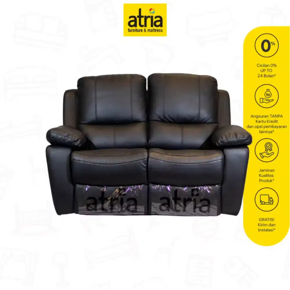 Atria Sofa Recliner Livana Black 2 Seat