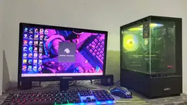 PC Gaming Editing Full Set Monitor Intel I5 3570 SSD VGA 4GB DDR5 RGB