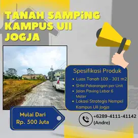 Tanah Jogja Samping Kampus Ternama, Cocok untuk Hunian dan Bisnis