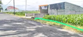 Jual murah Tanah sawah pinggir aspal di Jetis Bantul Yogyakarta