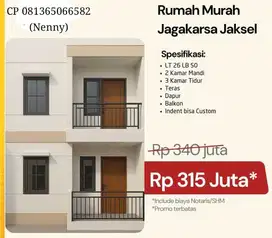 Rumah Jakarta dekat Kahfi 2, tol Kukusan & Brigif,stasiun LentengAgung