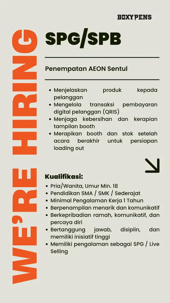SPG/SPB Boxypens Aeon Sentul