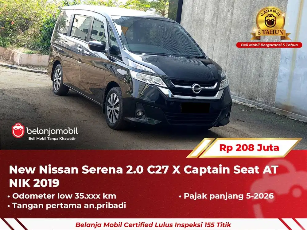 [ GARANSI 5TH ] New Nissan Serena 2.0 C27 X Captain Seat AT 2019/2020