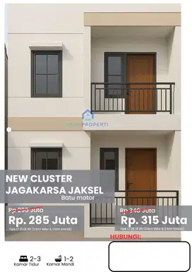 Rumah minimalis  2 lantai  dekat stasiun.Di Jagakarsa Jakarta Selatan.