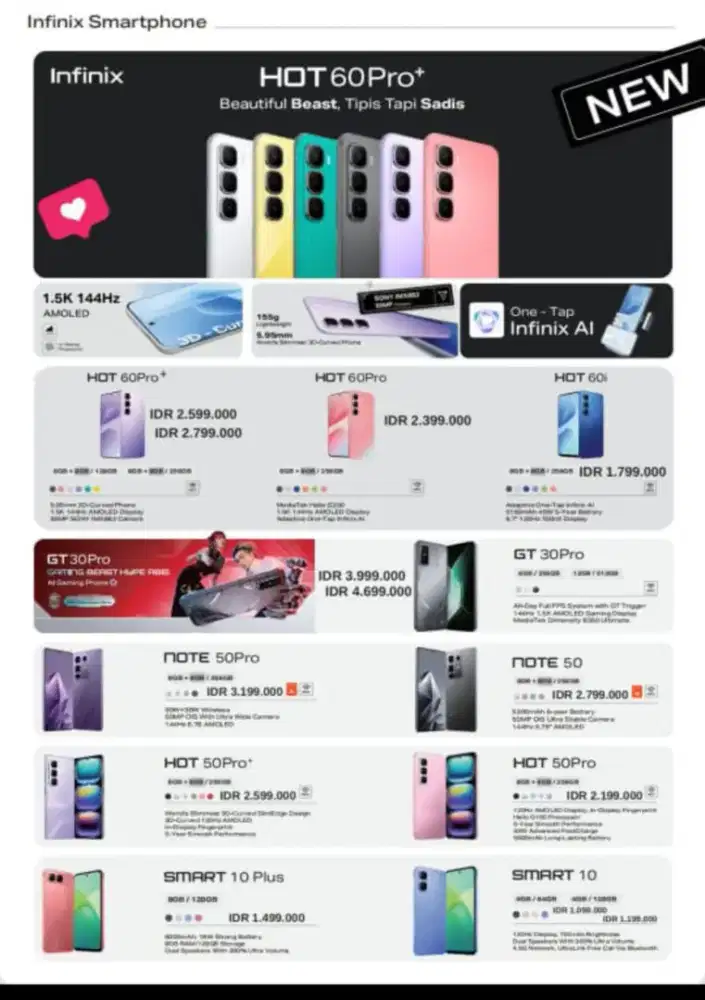 INFINIX NOTE 50 PRO CASH CICILAN BISA KTP SAJA