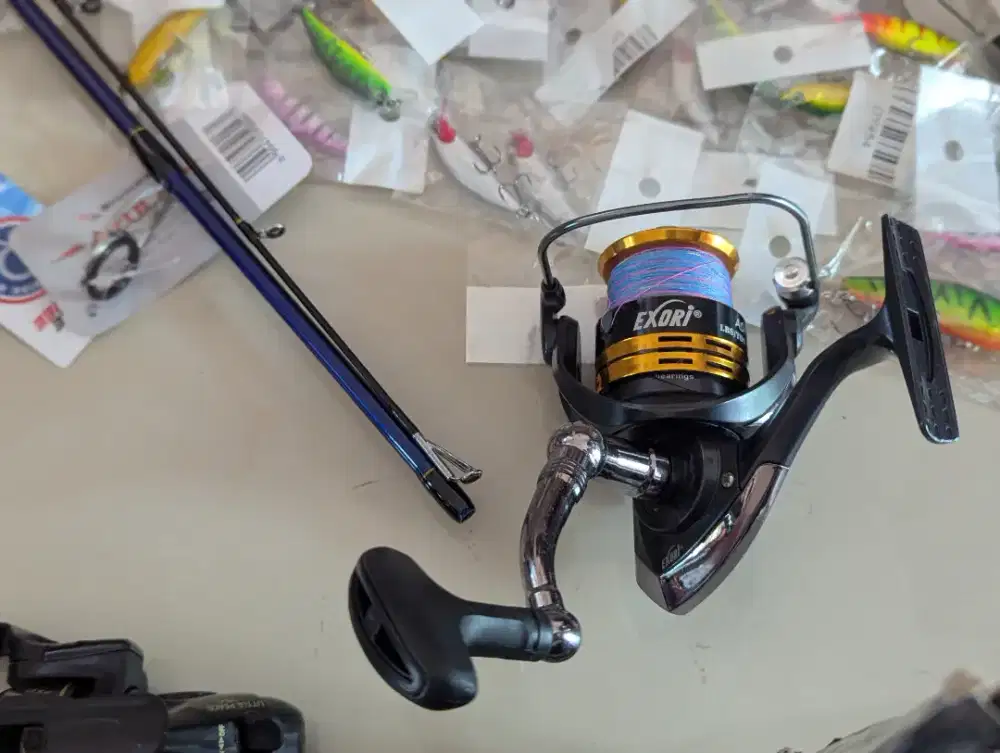 Katrol Pancing Reel Exori 3000 Besi Bekas Set PE