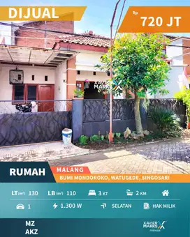 Dijual Rumah Minimalis Terawat 3 KT di Brige Hill West The Oz Malang