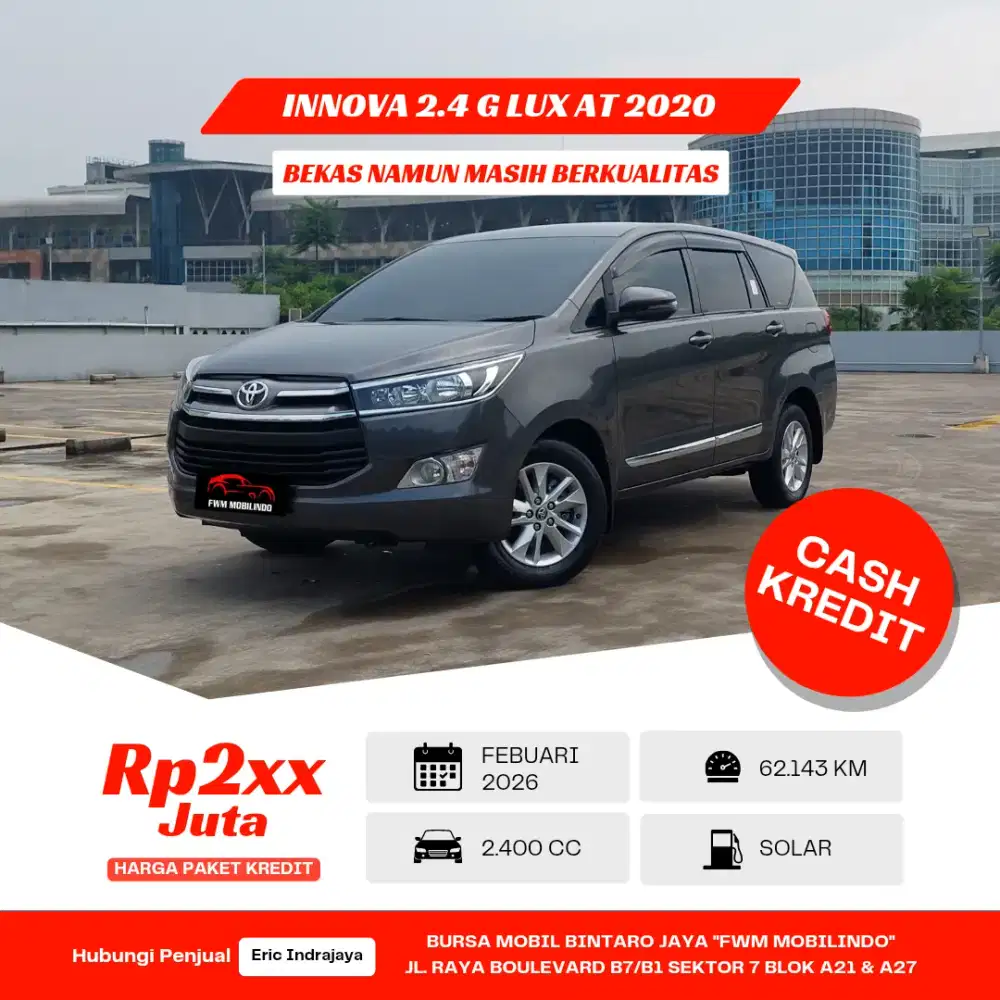 Toyota Kijang Innova 2.4 G Luxury AT 2020 (SOLAR)