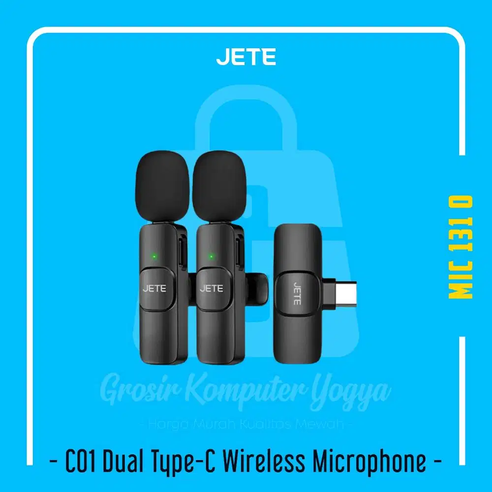 Jete CO1 Type-C Dual Wireless Omnidirectional Microphone Mikrofon Mic