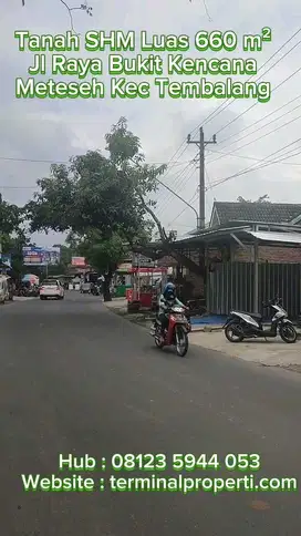 Tanah Dijual SHM Hak Milik  di Jl Raya Bukit Kencana Kel Meteseh Temba