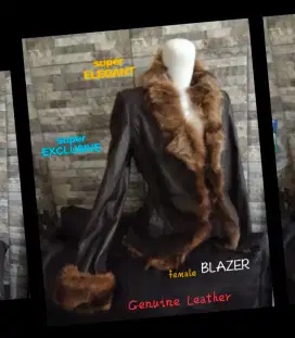 BLAZER ASLI FUL KULIT SUPER SIZE M