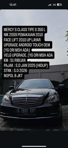 Mercedes-Benz S350L 2010 Bensin