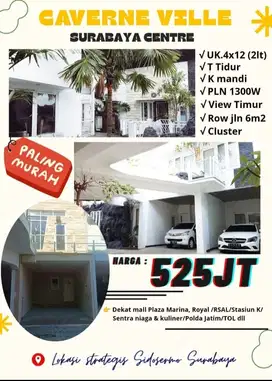 Dijual rumah murah lokasi blkg Plaza Marina di Jl. Sidosermo Surabaya