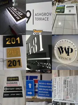 PApan nama neonbox plang toko