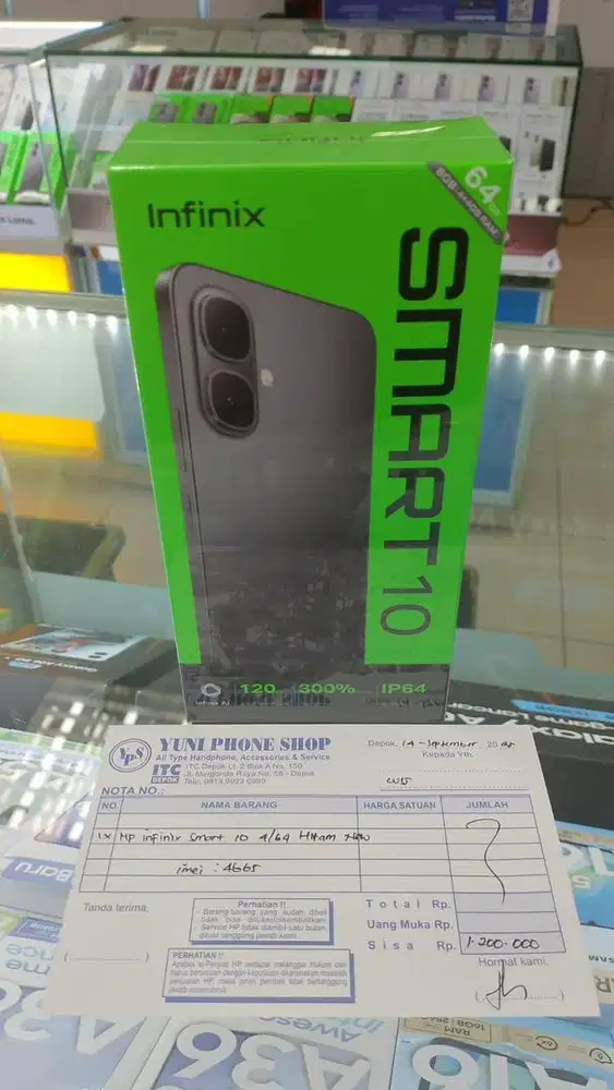 Infinix smart 10 ram 4/64gb garansi resmi bisa di anter