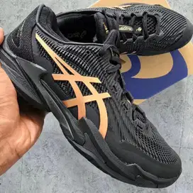 Sepatu Tenis Asics Court FF 3 Novak Night Energy Black Prism Gold