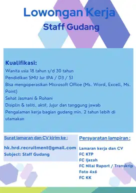Lowongan Kerja Usaha Onlineshop
