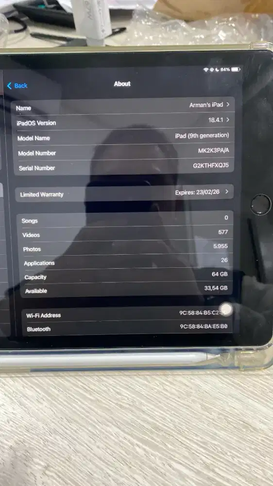 Ipad 9 64 gb fullset mulus