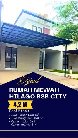 RUMAH MEWAH BSB CITY SEMARANG, HILAGO DANAU DALAM CLUSTER