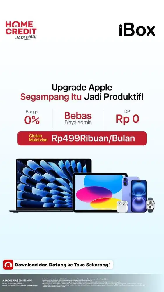 Cicilan 0% iPad gen 11 128GB wifi bebas 2 kali angsuran home credit