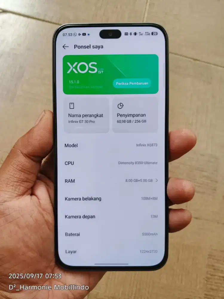 Infinix GT30 Pro fullset