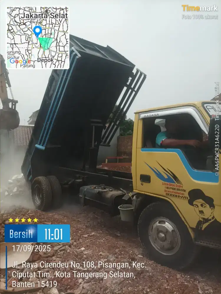 Jasa buang puing dan tanah