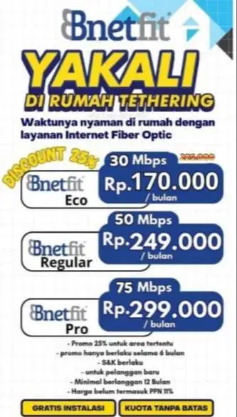 Intenet WiFi quota unlimited tanpa FUP
