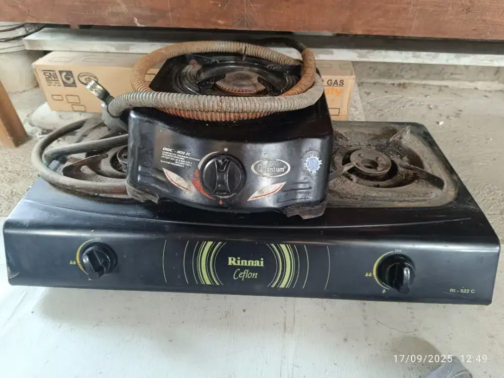 Kompor gas 2 unit Rinai dan Quantum