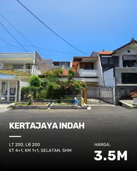 Rumah Kertajaya Indah STRATEGIS, garasi, carport