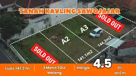 Kavling Siap Bangun – Akses Mobil ke Gerbang Tol Sawojajar