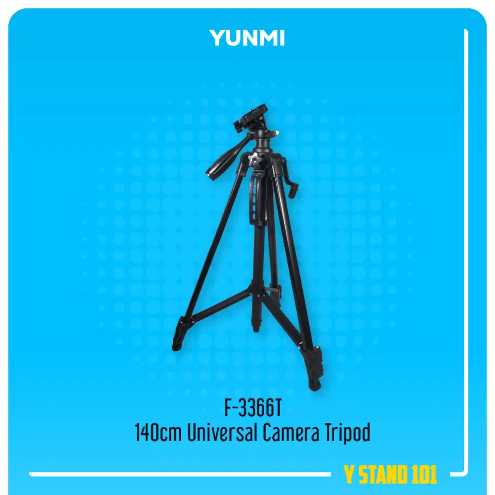 YUNMI F-3366T 140cm Universal Camera Tripod with Smartphone Holder
