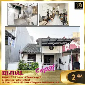 DIJUAL RUMAH 1 1/4 Lantai Taman surya 3 Cengkareng Jakarta Barat - VR