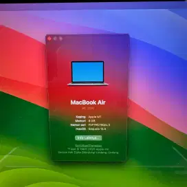 Macbook Air M1 Ram 8 Ssd 128 Layar 13 inch Full set Space Grey