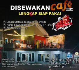 DISEWAKAN KAFE LENGKAP SIAP PAKAI