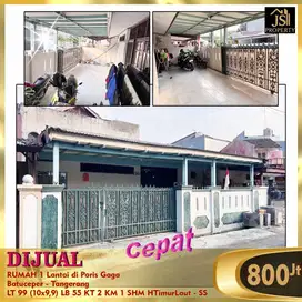 DIJUAL CEPAT RUMAH 1 Lantai di Poris Gaga Batuceper - Tangerang - SS
