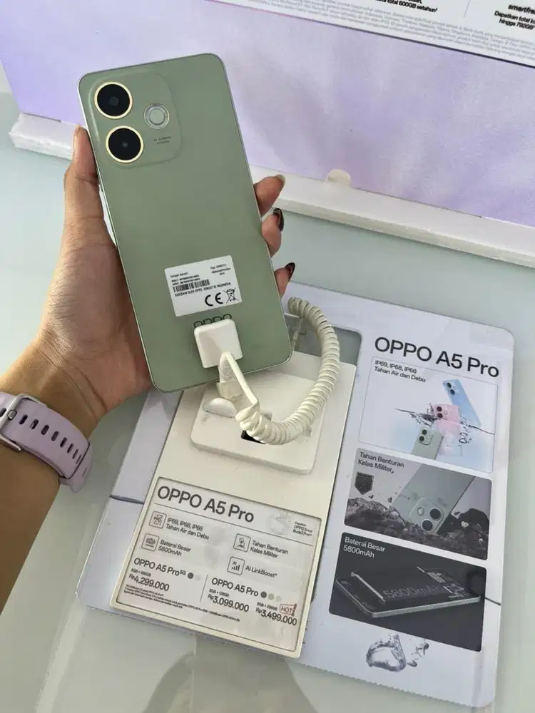 promo oppo a5 pro tahan benturan kelas militer, baterai besar5800mah
