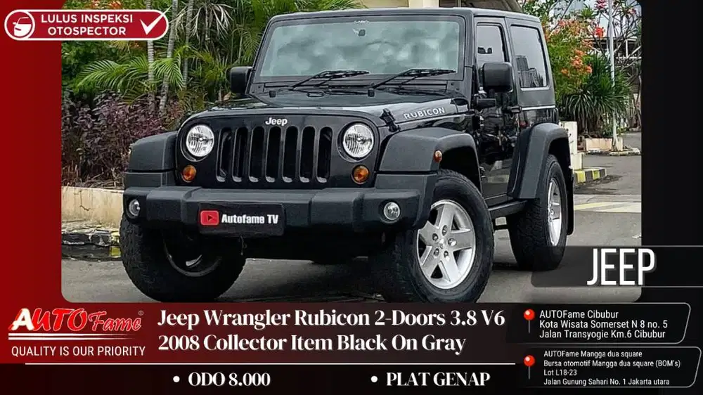 ODO 8RB Jeep Wrangler Rubicon 2-Doors 3.8 V6 2008