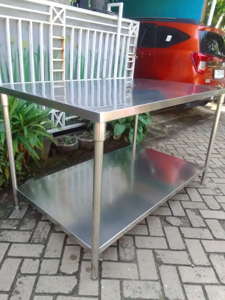 Meja stainless 150 x 90 x 85