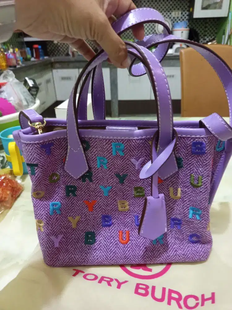 Tas BARU ungu import bordir 2in1 CM250.000