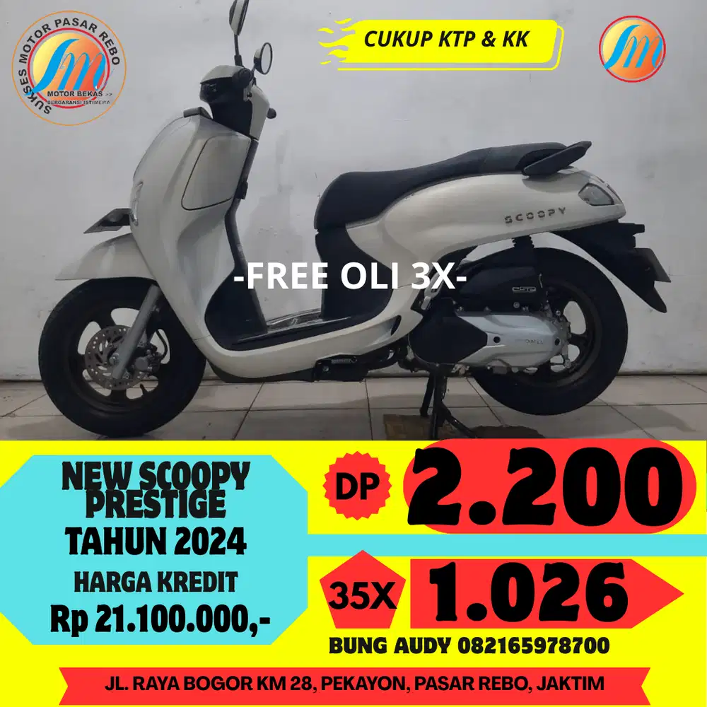 HONDA NEW SCOOPY TAHUN 2025 BERGARANSI, GRATIS SERVIS, FREE OLI