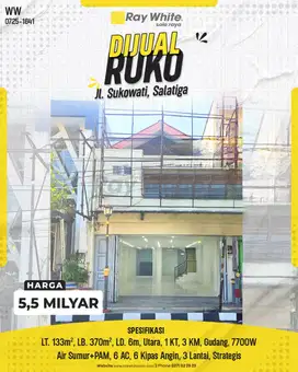 Ruko Strategis 3 Lantai di Jl. Sukowati, Salatiga