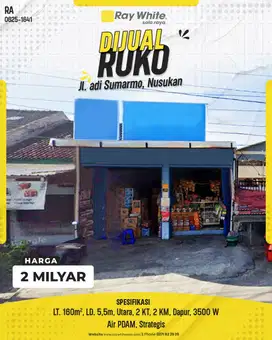 Ruko Strategis di Jl. Adi Sumarmo, Nusukan