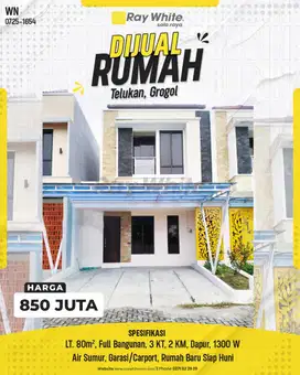 Rumah Baru Siap Huni di Perumahan Telukan, Grogol, Sukoharjo 850 juta!