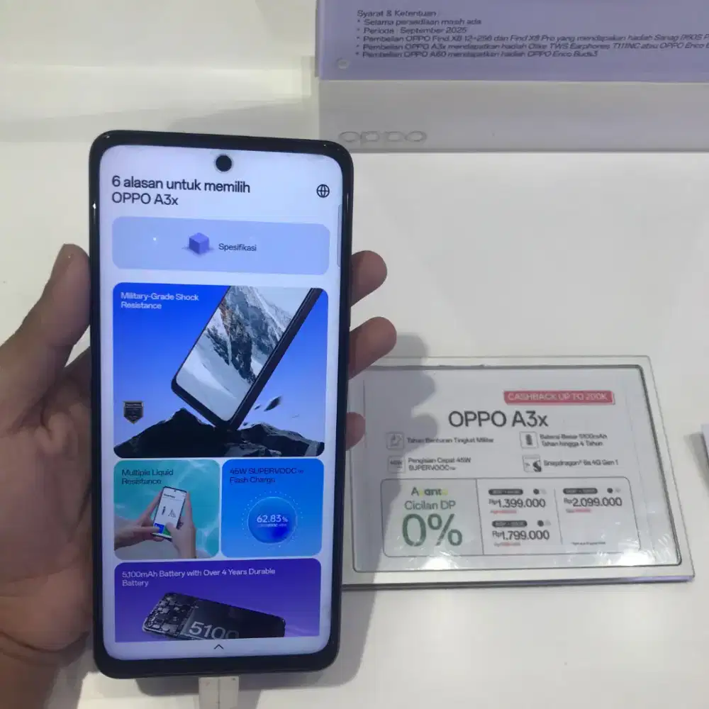 Credit oppo A3x cicilan 200rb an