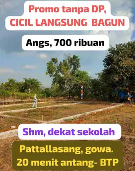 Tanpa DP, Kavling Siap Bangun di Pattallassang Mulai 700 Ribuan!