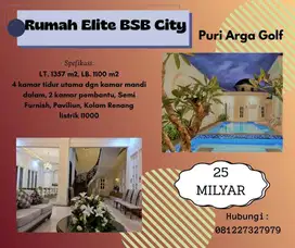 Dijual Rumah Mewah Dgn Swimming Pool BSB Dekat Danau & Black Eagle