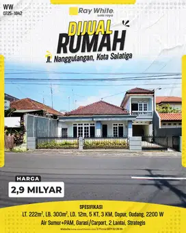 Rumah Strategis 2 Lantai di Jl. Nanggulangan, Tingkir, Gendongan, Kota