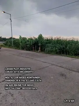 Lahan plot industri jetis mojokerto